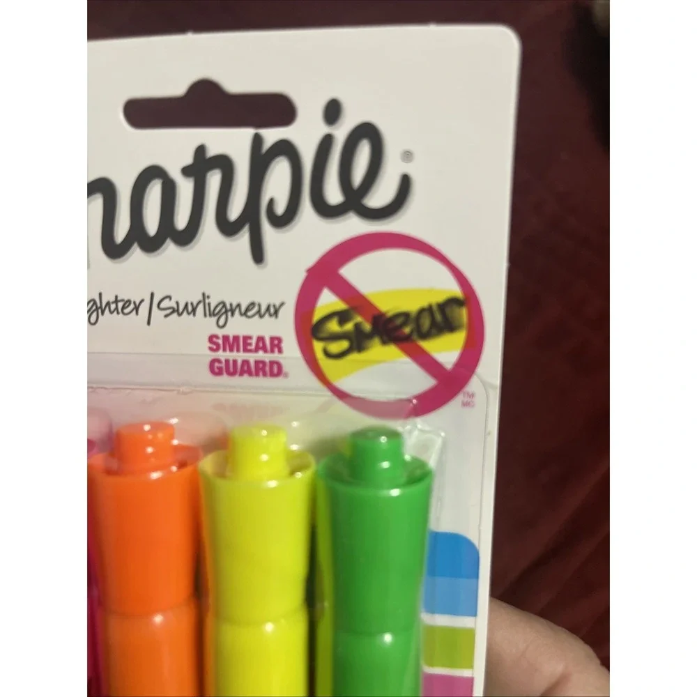 Lot Of 5 Sharpie Highlighters 4 Pk Fluorescent Pink Orange Yellow Green School